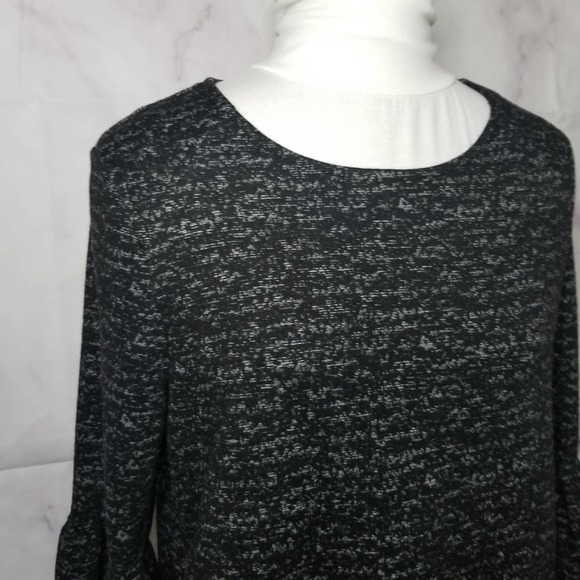 W5 charcoal bell sleeve ruffled long sleeve top S - Picture 3 of 12